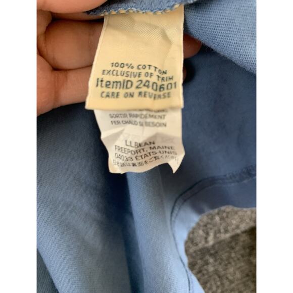 L.L Bean Men's T-Shirt Long Sleeve Traditional Fit- Blue XXL Regular - Picture 11 of 15